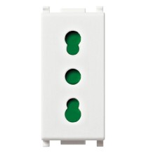 Presa Elettrica Bipasso Vimar Plana colore bianco 2 Poli + Terra 14203