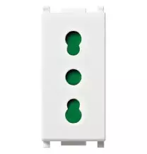 Presa Elettrica Bipasso Vimar Plana colore bianco 2 Poli + Terra 14203