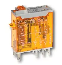 Mini relè industriale bobina 24V AC 2 contatti 8A Finder 465280240040
