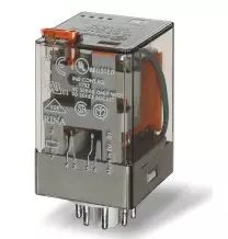 Relè Octal 2 Contatti terminali ad innesto bobina 24V AC Finder 601280240040