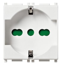 Presa universale Trivalente Vimar Plana 2P+T 16A bianco 14210