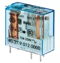 Mini relè per circuito stampato bobina 24V DC 1 contatto 12A Finder 403190240000