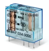 Mini relè per circuito stampato bobina 12V DC 1 Contatto 16A Finder  406190120000