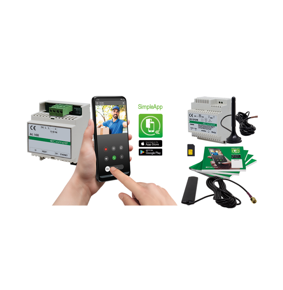 Kit inoltro chiamate su smartphone videocitofoniche Comelit K1406