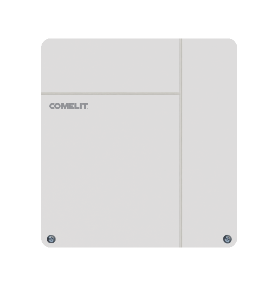 Centrale antifurto Vedo34 con Box Antifiamma e Alimentatore da 1,5A Comelit.