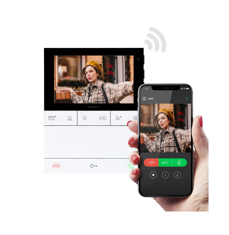 Monitor a colori Wi-Fi 5" Vivavoce per  Simplebus 2 Comelit PL6741