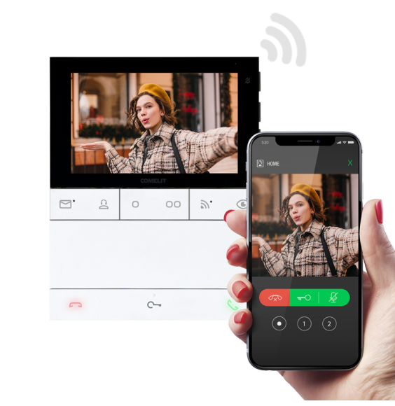 Monitor a colori Wi-Fi 5" Vivavoce per  Simplebus 2 Comelit PL6741