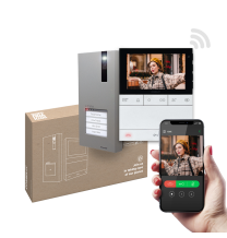 Kit Video WiFi monofamiliare pulsantiera Quadra e Monitor Vivavoce Comelit PL8451V