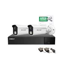 Kit videosorveglianza con 2 telecamere AHD 4 canali Comelit AHDVR004N05A