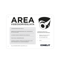Cartello area videosorvegliata Bianco Comelt 43500C