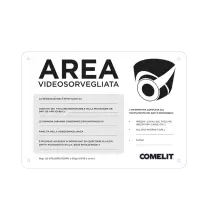 Cartello di avviso area videosorvegliata Bianco Comelt 43500C