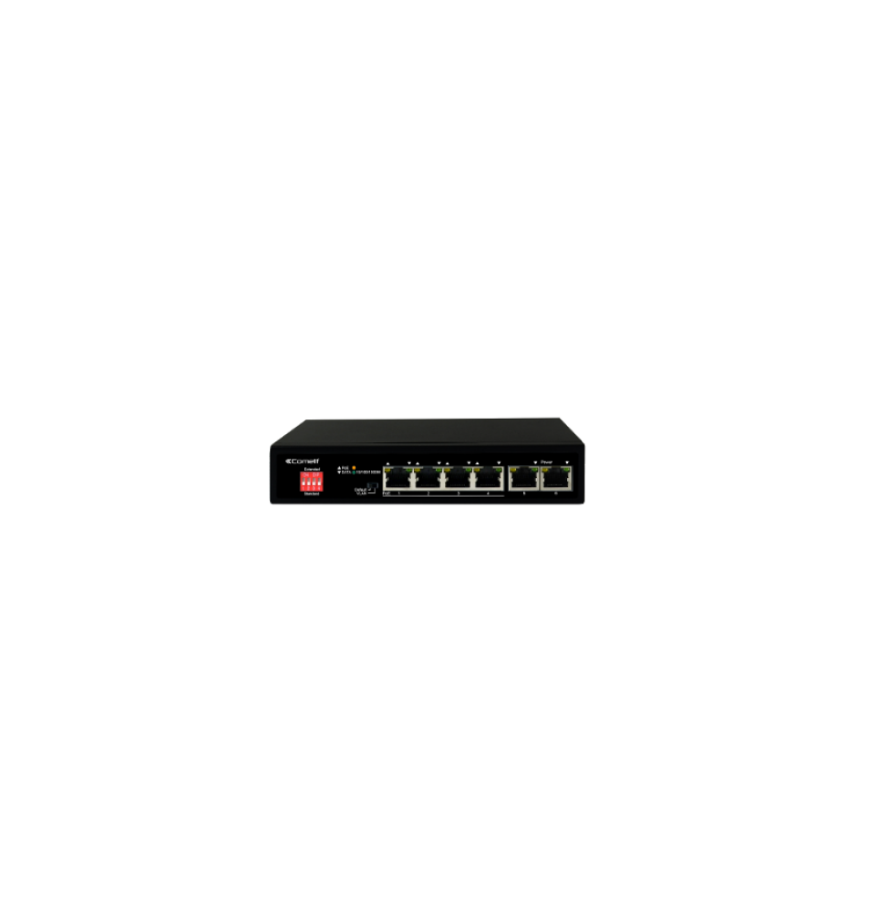 Switch di Rete PoE 4 Porte + 2 Uplink Gigabit Comelit IPSWP06N01A