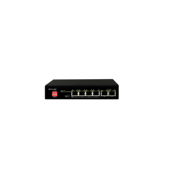 Switch di Rete PoE 4 Porte + 2 Uplink Gigabit Comelit IPSWP06N01A