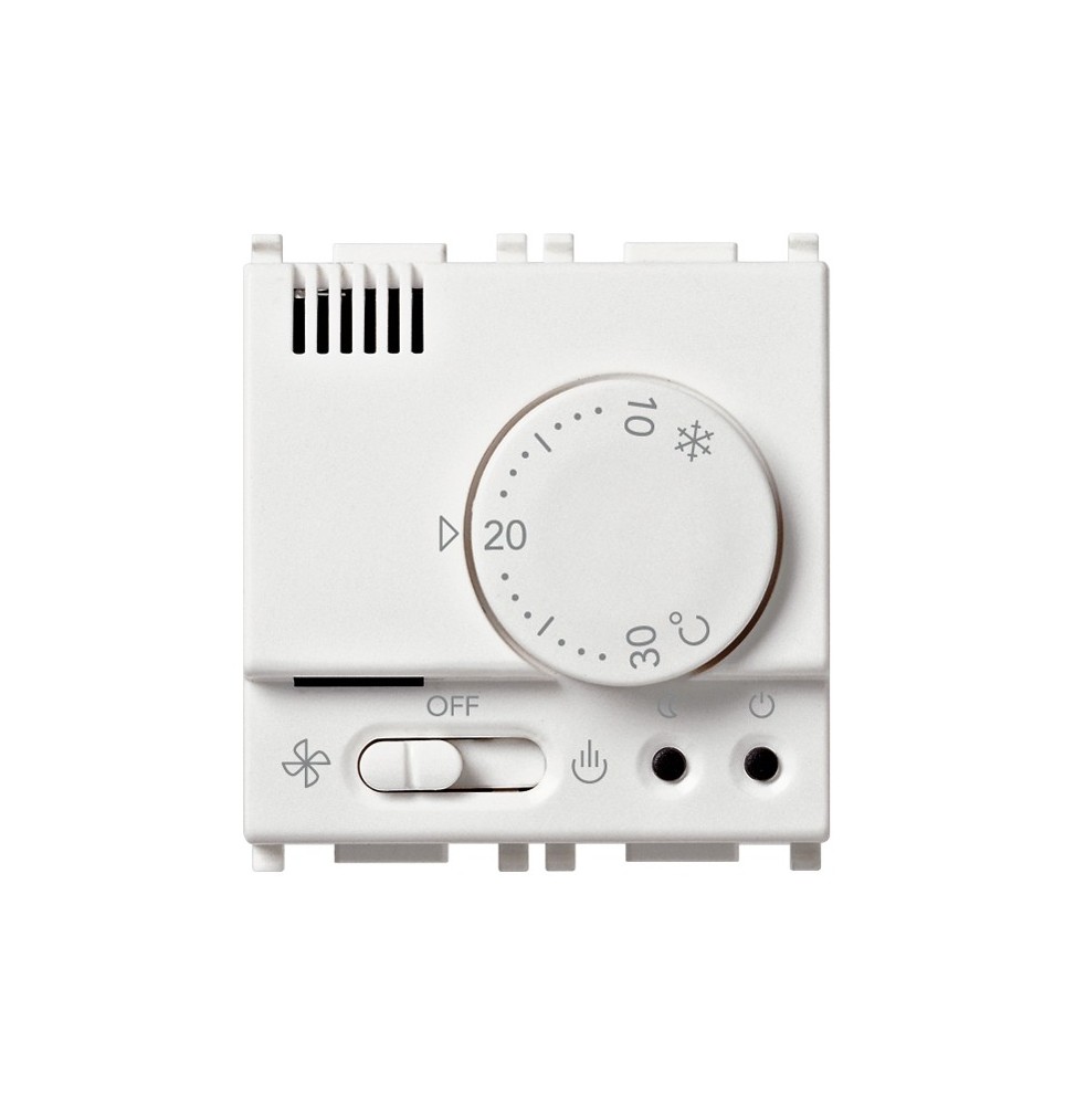 Termostato elettronico Vimar Plana 230V con interruttore on off bianco 14440