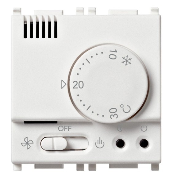 Termostato elettronico Vimar Plana 230V con interruttore on off bianco 14440