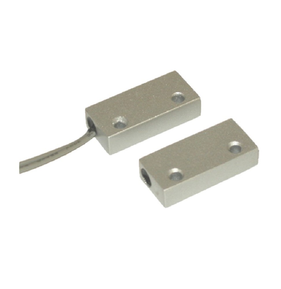 Contatto magnetico di superficie in alluminio grigio con cavo 100V 10W NC IP67 Comelit 30087010