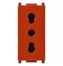 Presa Elettrica Bipasso Vimar Plana colore Rosso 2 Poli + Terra 14203.R