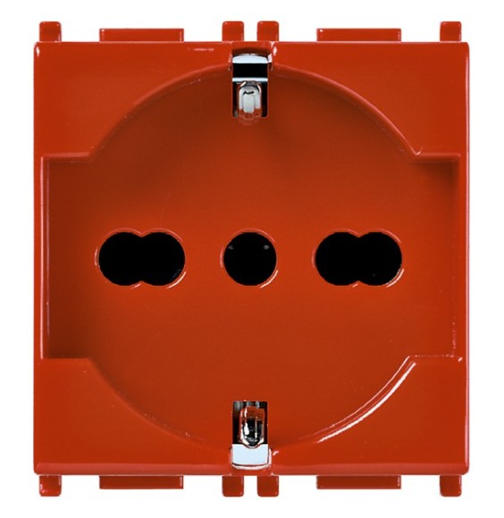 Presa universale Trivalente Vimar Plana 2P+T 16A Rossa 14210.R