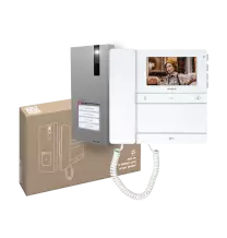 Kit Videocitofono Comelit monofamiliare pulsantiera Quadra e Monitor Peolple PL8461M