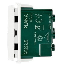 Doppio pulsante indipendente Vimar Plana 1P NO+NO10A  bianco 14066
