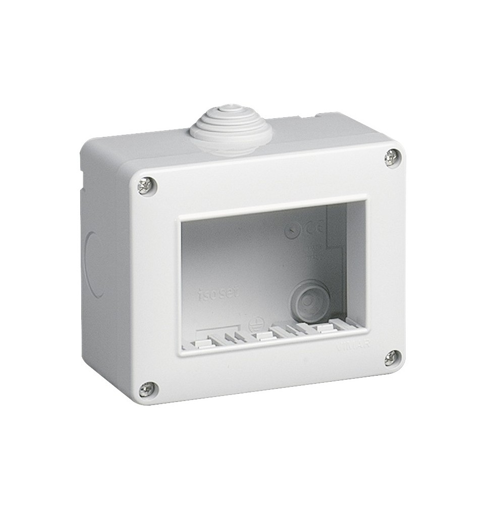 Scatola da parete IP40 3 moduli Vimar Eikon Arke' e Plana 14803