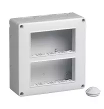 Scatola da parete IP40 8 moduli disposti su due file Vimar 14832