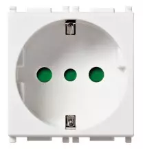Presa Schuko 2P+Terra laterale Vimar Plana 16A bianca 14209