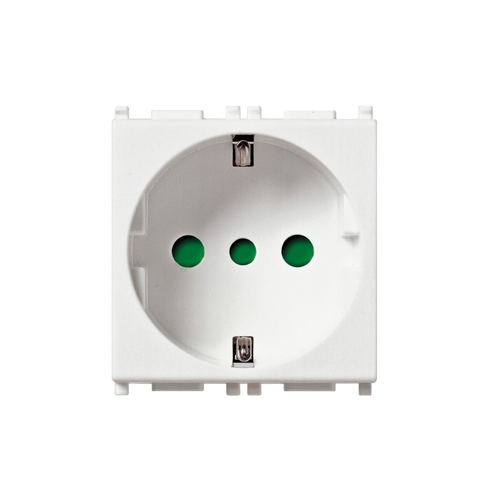 Presa Schuko 2P+Terra laterale Vimar Plana 16A bianca 14209