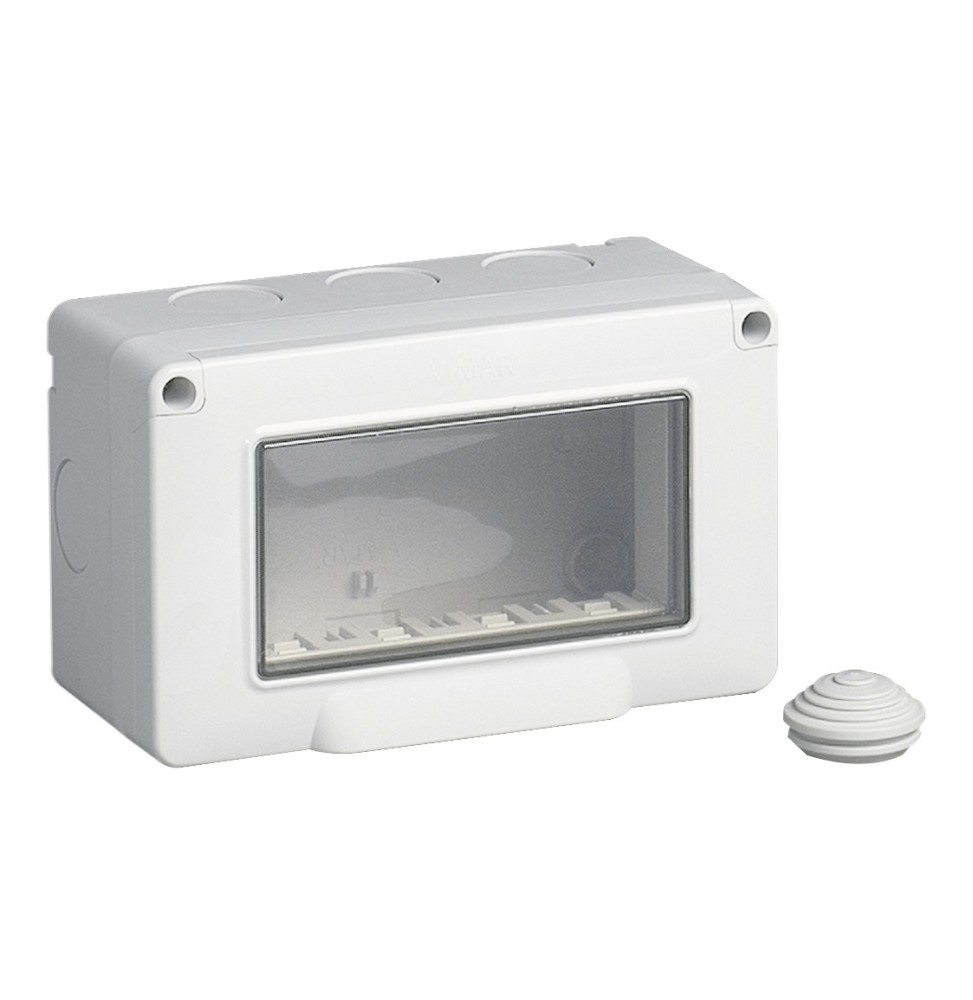 Scatola da parete Vimar IP55 4 moduli per Plana Arke' ed Eikon 14904