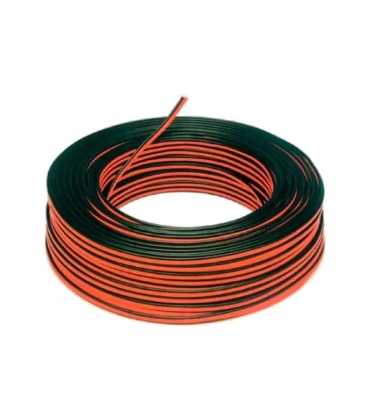 Cavo Piattina Rosso-Nera 2x0,75 mmq matassa 100mt