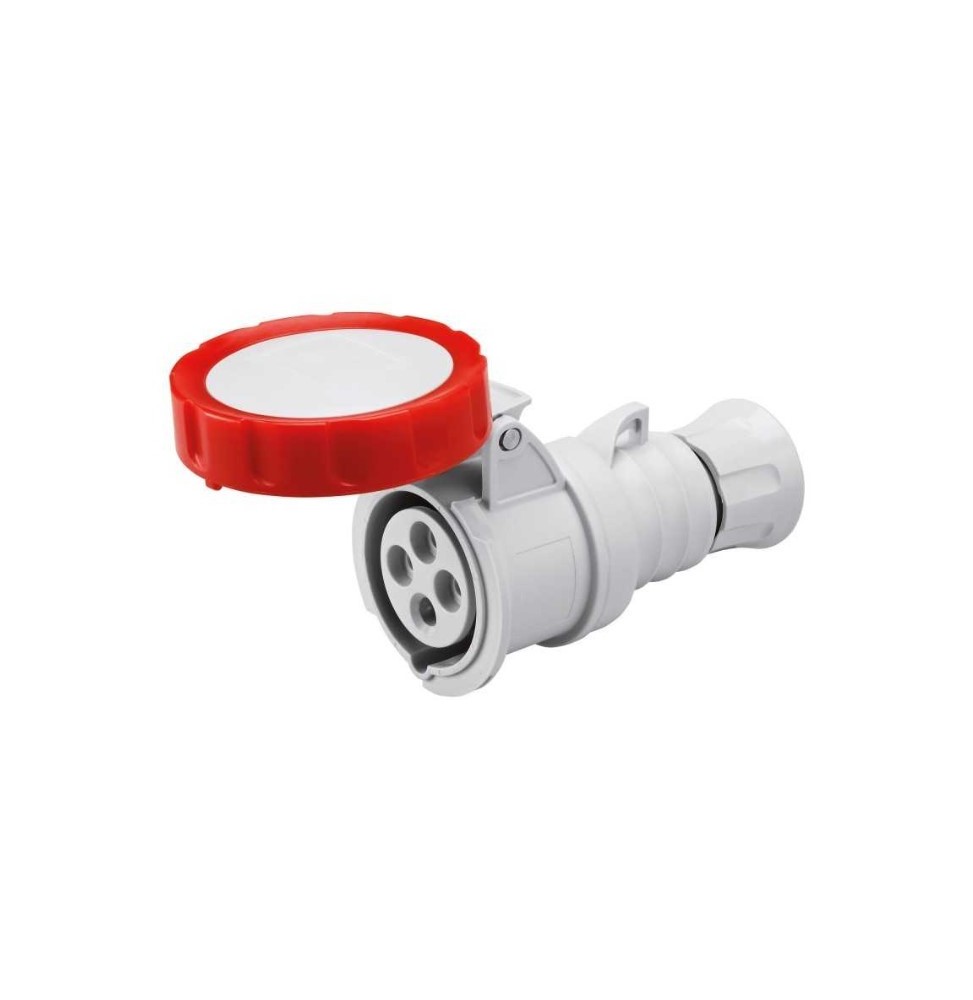 Presa volante CEE 3P+T IP67 32A diritta con cablaggio a vite Gewiss GW62041H