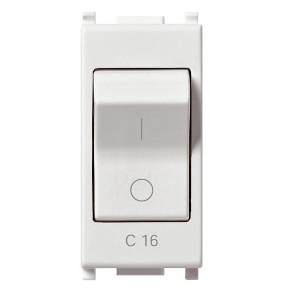 Interruttore magnetotermico Vimar Plana 1P+N C16 120-230V  bianco 14405.16