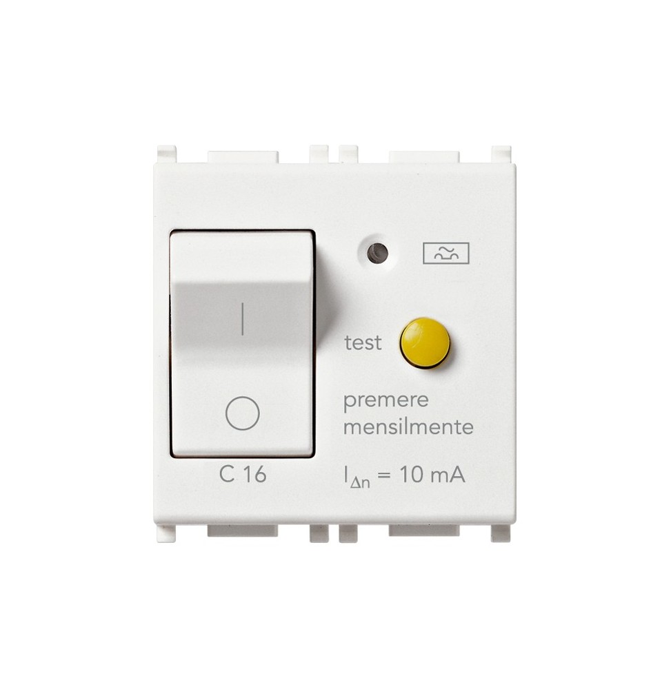 Interruttore MT differenziale Vimar Plana 1P+N C16 10ma bianco 14411.16
