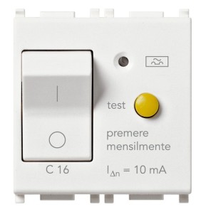 Interruttore MT differenziale Vimar Plana 1P+N C16 10ma bianco 14411.16