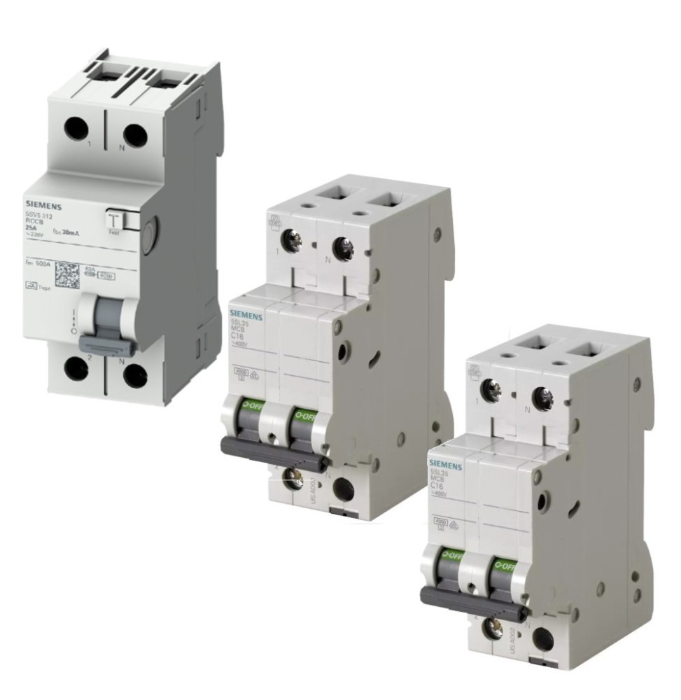 Kit centralino con differenziale e due magnetotermici Larghi Siemens