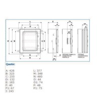 Quadro cieco in vetroresina Pedro Bocchiotti VTR 02 36 Moduli IP66 B04602