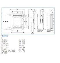 Quadro cieco in vetroresina Pedro Bocchiotti VTR 06 140 Moduli IP66 B04606