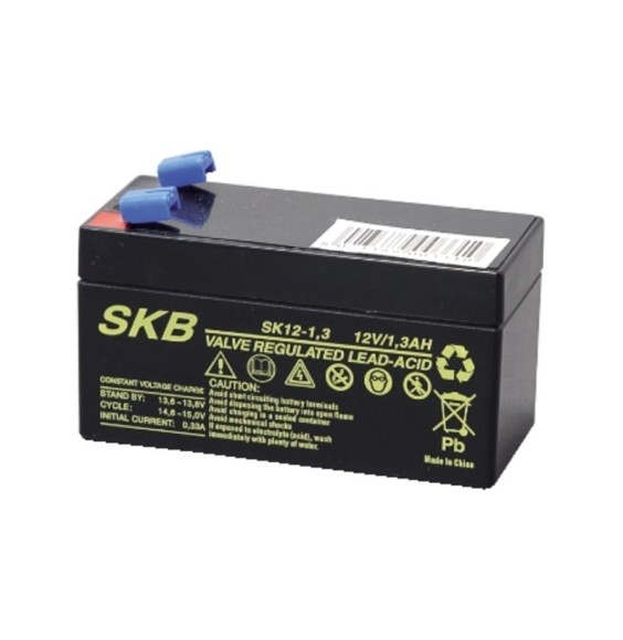 Batteria al piombo 12V 1,3AH con terminali Faston GBC