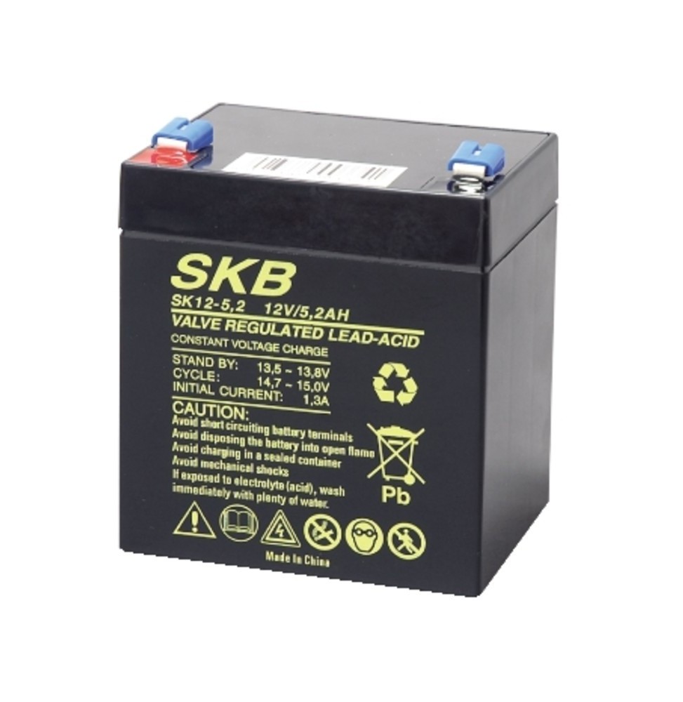Batteria al piombo 12V 5,2AH con terminali Faston GBC