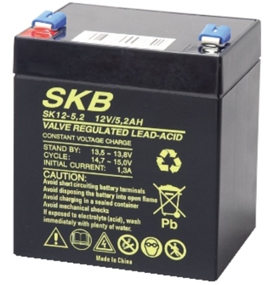 Batteria al piombo 12V 5,2AH con terminali Faston GBC