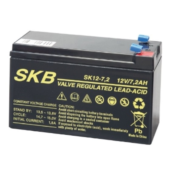Batteria al piombo 12V 7,2AH con terminali Faston GBC