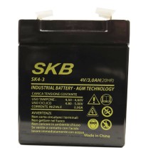 Batteria al piombo 4V 3AH con terminali Faston GBC