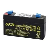 Batteria al piombo 6V 1,3AH con terminali Faston GBC