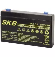 Batteria al piombo 6V 7,2AH verticale con terminali Faston GBC