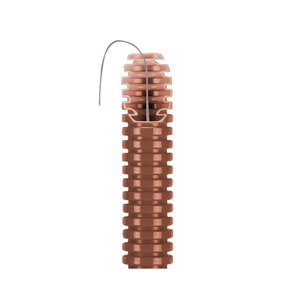 Tubo corrugato 20mm pieghevole Marrone con sonda tirafilo Gewiss DX15720R