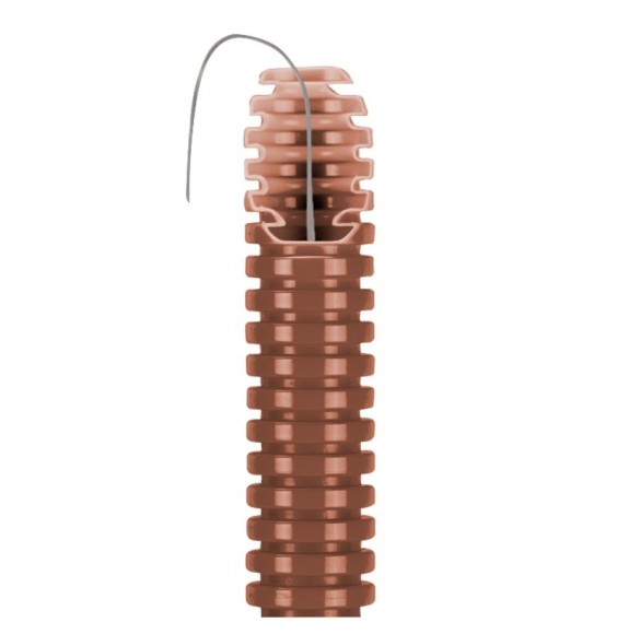 Tubo corrugato 20mm pieghevole Marrone con sonda tirafilo Gewiss DX15720R
