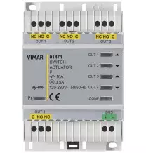 Attuatore Domotico Multifunzione Uscita 4 Rele' By Me Vimar 01471
