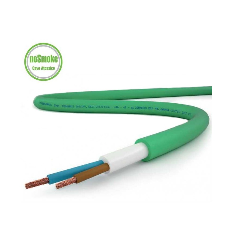 Cavo FG16OM16 2x4 mmq Flessibile guaina colore Verde