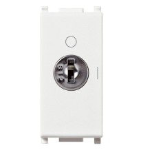 Interruttore bipolare 16A a chiave 250V Bianco Vimar Plana 14083