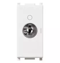 Interruttore bipolare 16A a chiave 250V Bianco Vimar Plana 14083